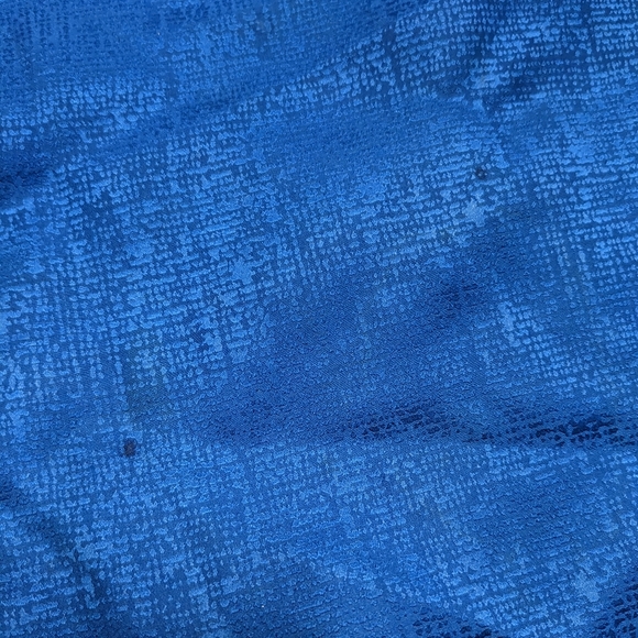 Royal Blue 100% Silk Midi Skirt Size 10p - Picture 2 of 10